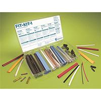 Alpha Wire F221MS/1 BK032 Heat Shrink Tubing 3/64 1/16 3/32 1/8 3/16 FIT Heat-Shrink 2:1 Kit 6 inch lengths, Multi Black