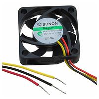 Sunon MF40101VX-1000U-G99 Axial Axial Fan, 40x40x10mm, 12VDC, 0.25"H2O, Vapo, 3x Wire, Auto Restart, Tach