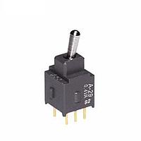 NKK Switches A29JP Process Sealed Subminiature Toggles ON-OFF-(ON) .248 BAT STRAIGHT PC .4VA