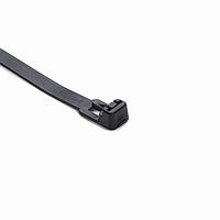 HellermannTyton 115-00049 Releasable Releasable Cable Tie, Release Lever, 9.8" Long, 50lb Tensile Strength, PA66, Black, 100/pkg