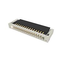 Amphenol FCI 10051922-1510ELF Connectors 0.50mm Flex Connector, VLL Series, 15 Position, Lower Side Contact, Side Entry Surface Mount ZIF Connector, Lead Free Type.