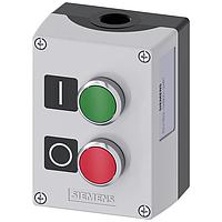 SIEMENS 3SU18520AB002AB1 Pushbutton ENC METAL, 2-PUSHBUTTONS, GREEN, RED