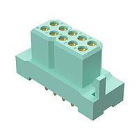 Amphenol Positronic DF10F30/AA Connectors DragonFly Gold Plating 10 Pos 20 AWG Copper Alloy Female Straight Angle 2 Row