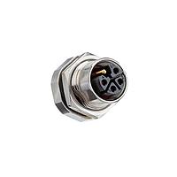 Amphenol LTW M12L-05PFDP-SF8001 Sensor Cables / Actuator Cables M Series Sensor Connector, M12, L Code, Plastic, 16A, 05 pins, Female Connector, Female (Power) + Male (Ground) Contact, Hexagonal, M15*1.0, Screw Thread, PCB 180 , Receptacle, Front Fastened, IP68