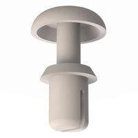 Essentra Components 27SR102130 Snap Rivet Snap Rivet, .102-.106 Hole, .039-.079 Panel Thk