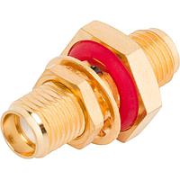 Amphenol SV Microwave 1129-4004 RF Adapters - In Series SMA F to F Non-mag Blkhd Adptr