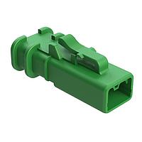 Amphenol SINE Systems ATP06-2S-OMRDGRN Connectors 2 Position Plug, Socket, Overmold Compatible, Reduced Diameter Rear Seal, Green