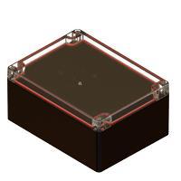 Serpac RB65P06C24B Watertight PLASTIC BOX WATERTIGHT ENCLOSURE CLEAR/BLACK (6.30 x 4.72 x 2.95 in)