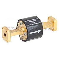 Fairview  FMWIR1005 WR-28 Waveguide Isolator with 25 dB min Isolation from 26.5 GHz to 40 GHz using Square Cover UG-599/U Flange
