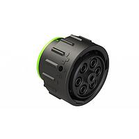 Amphenol SINE Systems AHDP06-24-07SN-SRA Connectors Size 24 plug, 7 positions, socket, standard arrangement, normal seal, wide thread adapter