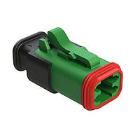 Amphenol SINE Systems AT06-4S-SR01GRN Plug 4 Position, Plug, Socket, SR01 Strain Relief (Standard Seal), Green Body