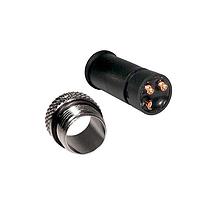 NorComp 860-R03-213R001 Connectors IP67 Female M12 Panel Mount 3 Position Straight Dip Solder