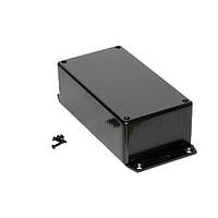 Hammond Manufacturing 1591DF2SBK Flanged Enclosure ABS w/Bottom Flange 5.9x3.2x1.8" Black