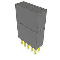 Samtec ESW-105-44-G-D Stackthrough .100" Elevated Socket Strip