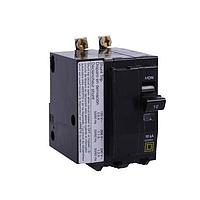 Square D QOB2305252 Miniature Mini circuit breaker, QO, 30A, 2 pole, 120/240VAC, 10kA, bolt on mount, AC shunt, ring terminals
