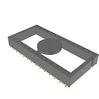 Samtec ICF-628-S-O Open Frame .100" Surface Mount Screw Machine DIP Socket