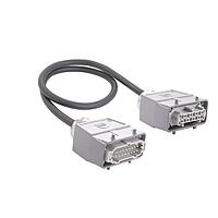 HARTING 20871469001200 Heavy Duty Power Connectors Han 16E Power Cable Assembly, Double Lever Metal Hoods, Top Entry, Male/Female Double Ended, UL2237 Listed, 2.0m