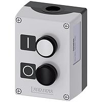 SIEMENS 3SU18020AC002AB1 Pushbutton ENC PLASTIC, 2-PUSHBUTTONS, WHITE, BLACK