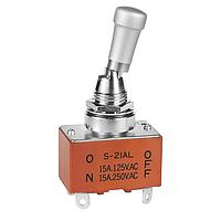 NKK Switches S21AL Medium capacity standard size toggles DPST ON-OFF MED CAP SOLDER LUG