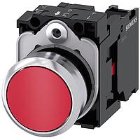 SIEMENS 3SU11500AB201CA0 Pushbutton PUSHBUTTON, MOM, RED, FLUSH