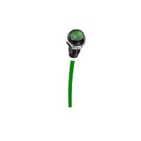 BIVAR LC3-6.000-F9PZ67PR-5 Flexible Light Pipes Light Pipe, Flexible, 2mm. Fiber Optic Core, 9.0mm. Low Profile Fresnel Lens, 6.0in. Length, Green