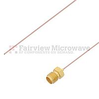 Fairview FMCA1187 Test Probe Pigtail SMA Female to Straight Cut Lead Cable .020 Coax and RoHS Compliant