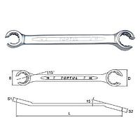 TOPTUL AEEA1417 Flare Nut Wrench (14x17 mm)