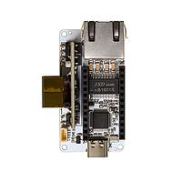 Prokyber ESP32-BUG-ETH-POE Ethernet Controller Ethernet shield based board around W5500 module with DP1435-5V isolated PoE module soldered.