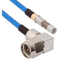 Amphenol SV Microwave MRSMA-085-S12DSMPM-060 RF Cable Assemblies SMA R/A M to SMPM (Size 12) 6"Cable