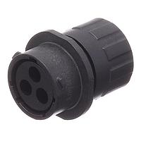 Amphenol SINE Systems RTS1BS14N3SHEC03 Connectors Receptacle, Inline, 3 Position, Female, Shell Size 14, Silicone Seal, and End Cap with Individual Wire Sealing