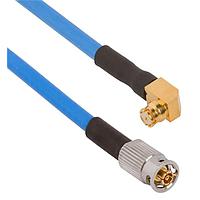 Amphenol SV Microwave FQSMPM-085-FRSMP-120 RF Cable Assemblies SMPM F QB to SMP R/A F 12"Cable