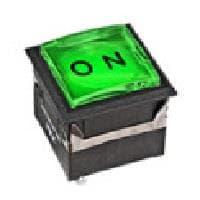 NKK Switches UB225SKG036CF-5JCF13 Sealed Low Profile Illuminated  DPDT ON-(ON) PCB Mount Square 0.4VA 28V AC/DC Straight PC RED / GREEN Super Bright Bi-Color LED Flat Cap Clear with Legend START STOP