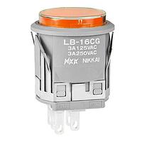 NKK Switches LB16CGW01-5D24-JD Pushbutton Switches SPDT 0N 0N