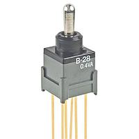 NKK Switches B28JW Process Sealed Subminiature Antistatic Toggles (ON)OFF(ON) .248 BAT EXTENDED PC .4VA