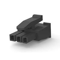 AMP Connectors - TE Connectivity 2008571-3 Receptacle Housings 3 POS MICRO MNL TOP LATCH BLACK