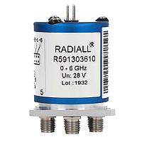 Radiall R591703630 Coaxial Switches SP6T Subminiature SMA 26.5GHz Normally open 28Vdc Diode Pins Term. Double row