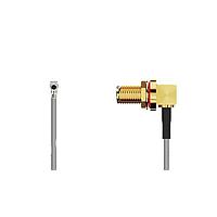 GCT (Global Connector Technology) CAB426RF-0200-A-1 RF Cable Assemblies I-Pex MHF 4L Lck RA Plug2RPSMA RAJck Rvrs plrty R Mt , 6GHz,200mm 1.37mmBlk