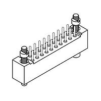 AirBorn WTAX26SACJT Receptacles 2Row RA Cbl Pltd TH Conn woMntErs Rcpt