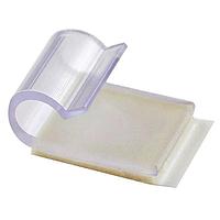 Essentra Components MKKJ-5-RT Cable Mounting & Accessories Clip,J Style,Adh Mnt,Clr,5/16 in Hold