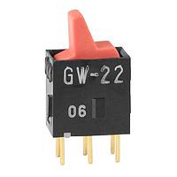 NKK Switches GW22LCP Paddle Switches DPDT ON-ON RED PADDLE ACTUATOR