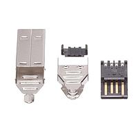 Kycon KUSBX-AP-KIT-SCBLK USB Type A Connectors HT USB A-TYPE REC-SL UPRGT RT>BLK INS 30