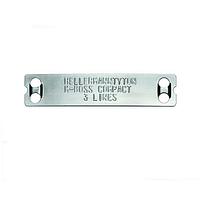 HellermannTyton 544-80202 Metallic Marker M-Boss Marker, 3.54" Wide x 0.78" High, Stainless Steel, Silver, 500/Box