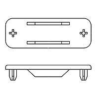 Molex / FCT 173112-0443 Connector Cut Out Cover FCT DB-50 PANEL COVER ABS GRAY S5