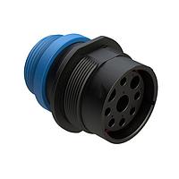 Amphenol SINE Systems AHDP04-24-09SR-STA Connectors 9 Position Receptacle, Socket, Shell Size 24, Reduced Diameter Seal (Blue), Small Thread Adapter