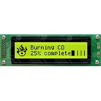 Matrix Orbital LK202-25-V-E LCD Character Displays 20x2 Blk Txt, Y/G BG Wide Volt, Ext Temp