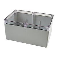 Hammond Manufacturing 1554VB2GYCL Enclosures General Enclosure - Grey/Clear Lid - 9.4 x 6.3 x 4.7in - Polycarbonate - N4X