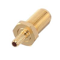 Radiall R124312123 Connectors SMA / STRAIGHT BULKHEAD JACK FULL CRIMP-TYPE CABLE 2.6/50 S