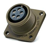 ITT Cannon MS3100F20-19SY ER 3C 3#8 SKT RECP WALL