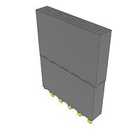 Samtec ESW-105-33-G-S Stackthrough .100" Elevated Socket Strip