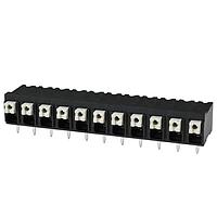 Same Sky (formerly CUI Devices) TBLH10-500-11BK Fixed Terminal Blocks Terminal block, screwless, High Temp, 5.00, Horizontal, 11, Black w Gray Button